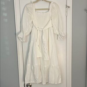 Elegant White Women's Dress